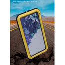 For Samsung Galaxy S20 FE LOVE MEI Metal Shockproof Waterproof Dustproof Protective Case with Glass(Army Green)