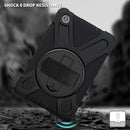For Lenovo Tab M8 Shockproof Colorful Silicone + PC Protective Case with Holder & Hand Grip Strap & Shoulder Strap(Black)