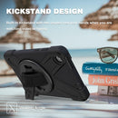 For Lenovo Tab M8 Shockproof Colorful Silicone + PC Protective Case with Holder & Hand Grip Strap & Shoulder Strap(Black)