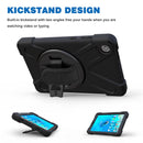 For Lenovo Tab M8 Shockproof Colorful Silicone + PC Protective Case with Holder & Hand Grip Strap & Shoulder Strap(Black)