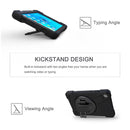 For Lenovo Tab M8 Shockproof Colorful Silicone + PC Protective Case with Holder & Hand Grip Strap & Shoulder Strap(Black)