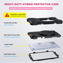 For Lenovo Tab M8 Shockproof Colorful Silicone + PC Protective Case with Holder & Hand Grip Strap & Shoulder Strap(Black)