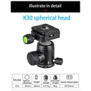 BEXIN BX255C K30 Portable Carbon Fiber Tripod for Camera Dslr