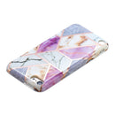 Full Plating Splicing Gilding Protective Case For iPod Touch 6 / 5(Purple White Marble Color Matching)