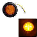 8 PCS Truck Trailer Yellow LED 2 inch Round Side Marker Clearance Tail Light Kits with Heat Shrink Tube