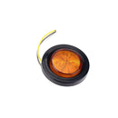 8 PCS Truck Trailer Yellow LED 2.5 inch Round Side Marker Clearance Tail Light Kits with Heat Shrink Tube