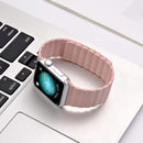 Magnetic Loop Watch Band For Apple Watch Series 7 45mm / 6 & SE & 5 & 4 44mm / 3 & 2 & 1 42mm(Pink)