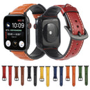 Genuine Leather Watch Band For Apple Watch Series 7 45mm / 6 & SE & 5 & 4 44mm / 3 & 2 & 1 42mm(Red)