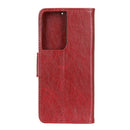 For Samsung Galaxy S30 Ultra / S21 Ultra Nappa Texture Horizontal Flip Leather Case with Holder & Card Slots & Wallet(Red)