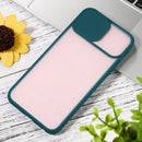 Sliding Camera Cover Design TPU Protective Case For iPhone 6(Dark Green)