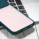 Sliding Camera Cover Design TPU Protective Case For iPhone 6(Dark Green)