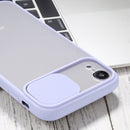 Sliding Camera Cover Design TPU Protective Case For iPhone XR(Purple)