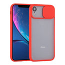Sliding Camera Cover Design TPU Protective Case For iPhone XR(Red)