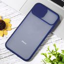 Sliding Camera Cover Design TPU Protective Case For iPhone XR(Sapphire Blue)