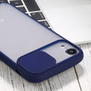 Sliding Camera Cover Design TPU Protective Case For iPhone XR(Sapphire Blue)