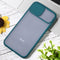 Sliding Camera Cover Design TPU Protective Case For iPhone XR(Dark Green)