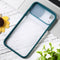 Sliding Camera Cover Design TPU Protective Case For iPhone XR(Dark Green)