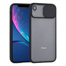 Sliding Camera Cover Design TPU Protective Case For iPhone XR(Black)