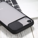 Sliding Camera Cover Design TPU Protective Case For iPhone XR(Black)