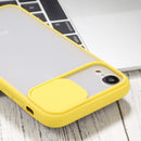 Sliding Camera Cover Design TPU Protective Case For iPhone XR(Yellow)