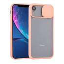Sliding Camera Cover Design TPU Protective Case For iPhone XR(Pink)