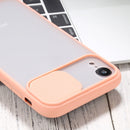 Sliding Camera Cover Design TPU Protective Case For iPhone XR(Pink)