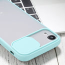 Sliding Camera Cover Design TPU Protective Case For iPhone XR(Sky Blue)