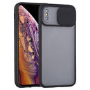 Sliding Camera Cover Design TPU Protective Case For iPhone XS Max(Black)
