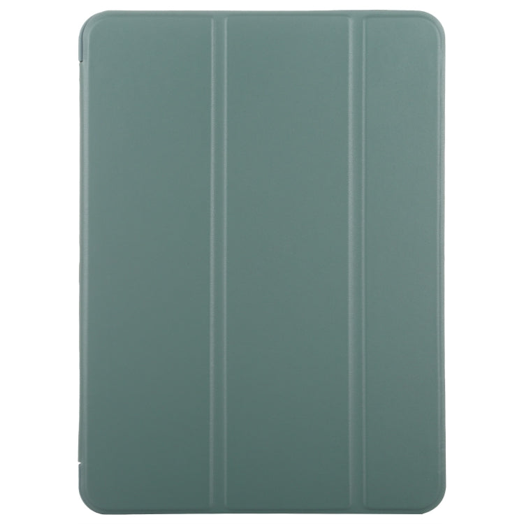 TPU Three-fold Horizontal Flip Smart Leather Case with Sleep / Wake-up Function & Holder For iPad Air 2022 / 2020 10.9(Dark Green)