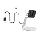 For Fitbit Inspire 2 Aluminum Alloy Charger Holder with Chip Protection, Support Fast Charging(Silver)