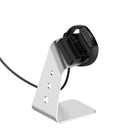 For Fitbit Inspire 2 Aluminum Alloy Charger Holder with Chip Protection, Support Fast Charging(Silver)