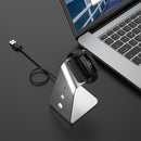 For Fitbit Inspire 2 Aluminum Alloy Charger Holder with Chip Protection, Support Fast Charging(Silver)