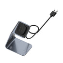 For Fitbit Versa 3 / Fitbit Sence Aluminum Alloy Charger Holder with Chip Protection, Support Fast Charging(Grey)