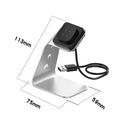 For Fitbit Versa 3 / Fitbit Sence Aluminum Alloy Charger Holder with Chip Protection, Support Fast Charging(Grey)