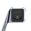 For Fitbit Versa 3 / Fitbit Sence Aluminum Alloy Charger Holder with Chip Protection, Support Fast Charging(Grey)