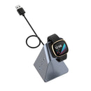 For Fitbit Versa 3 / Fitbit Sence Aluminum Alloy Charger Holder with Chip Protection, Support Fast Charging(Grey)