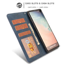 For Samsung Galaxy S10 Fantasy Classic Skin-feel Calfskin Texture Magnetic Buckle Horizontal Flip PU Leather Case with Holder & Card Slot & Wallet(Blue)