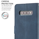 For Samsung Galaxy S10 Fantasy Classic Skin-feel Calfskin Texture Magnetic Buckle Horizontal Flip PU Leather Case with Holder & Card Slot & Wallet(Blue)