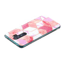 For Xiaomi Redmi Note 8 Pro Flat Plating Splicing Gilding Protective Case(Cherry Glitter)