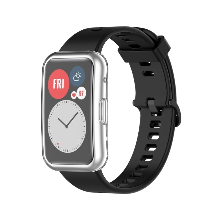 For Huawei Watch Fit Full Coverage TPU Protective Case Cover(Transparent)