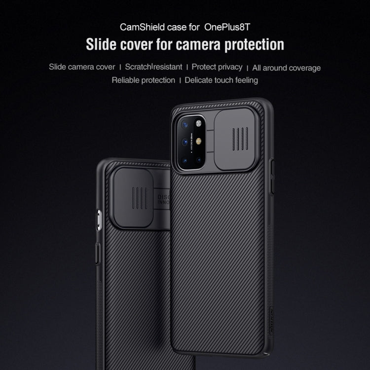 For OnePlus 8T NILLKIN Black Mirror Series PC Camshield Full Coverage Dust-proof Scratch Resistant Phone Case(Black)