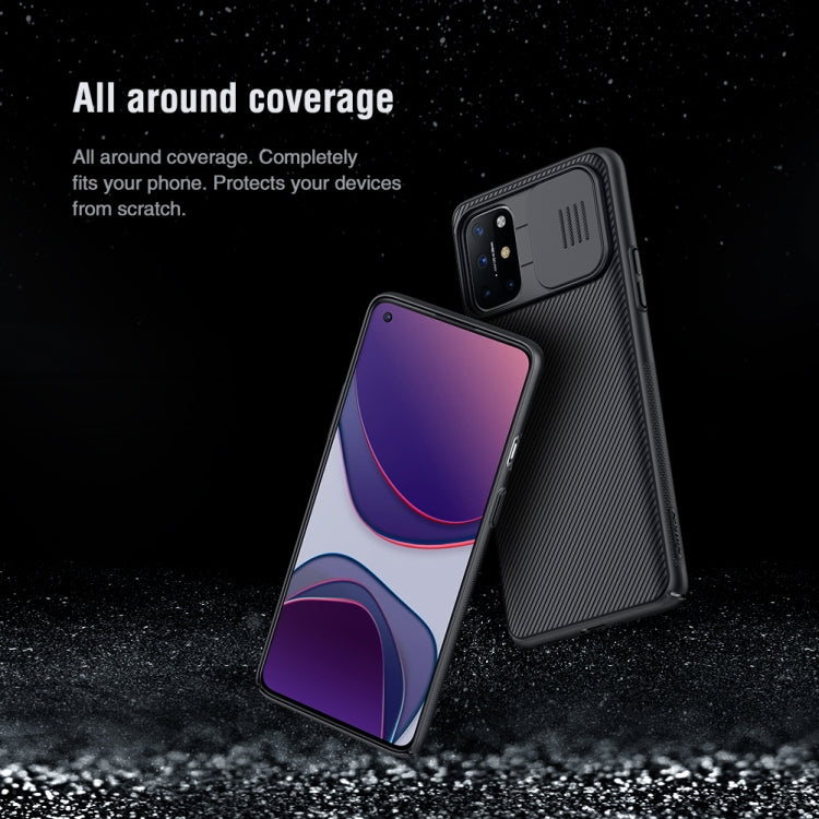 For OnePlus 8T NILLKIN Black Mirror Series PC Camshield Full Coverage Dust-proof Scratch Resistant Phone Case(Black)