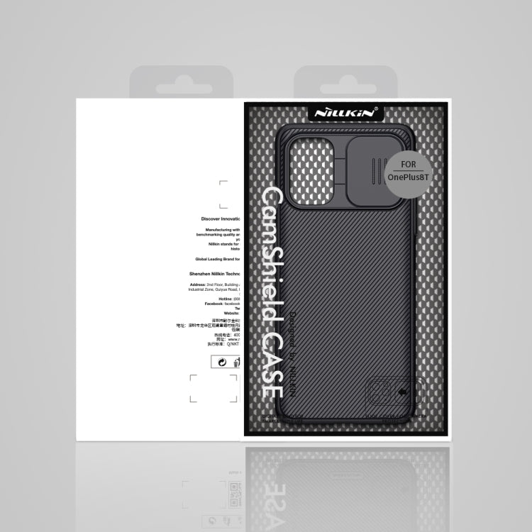 For OnePlus 8T NILLKIN Black Mirror Series PC Camshield Full Coverage Dust-proof Scratch Resistant Phone Case(Black)