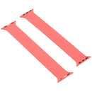 Single-turn Woven Pattern Silicone Watch Band For Apple Watch Series 7 41mm / 6 & SE & 5 & 4 40mm / 3 & 2 & 1 38mm, Size:M(Watermelon Red)