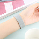 Single-turn Woven Pattern Silicone Watch Band For Apple Watch Series 7 41mm / 6 & SE & 5 & 4 40mm / 3 & 2 & 1 38mm, Size:M(Grey)