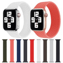 Single-turn Woven Pattern Silicone Watch Band For Apple Watch Series 7 41mm / 6 & SE & 5 & 4 40mm / 3 & 2 & 1 38mm, Size:M(Watermelon Red)