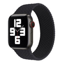 Single-turn Woven Pattern Silicone Watch Band For Apple Watch Series 7 45mm / 6 & SE & 5 & 4 44mm / 3 & 2 & 1 42mm, Size:M(Black)