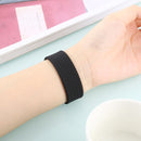 Single-turn Woven Pattern Silicone Watch Band For Apple Watch Series 7 45mm / 6 & SE & 5 & 4 44mm / 3 & 2 & 1 42mm, Size:M(Black)