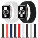 Single-turn Woven Pattern Silicone Watch Band For Apple Watch Series 7 45mm / 6 & SE & 5 & 4 44mm / 3 & 2 & 1 42mm, Size:M(Black)