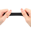 Single-turn Woven Pattern Silicone Watch Band For Apple Watch Series 7 45mm / 6 & SE & 5 & 4 44mm / 3 & 2 & 1 42mm, Size:L(Black)